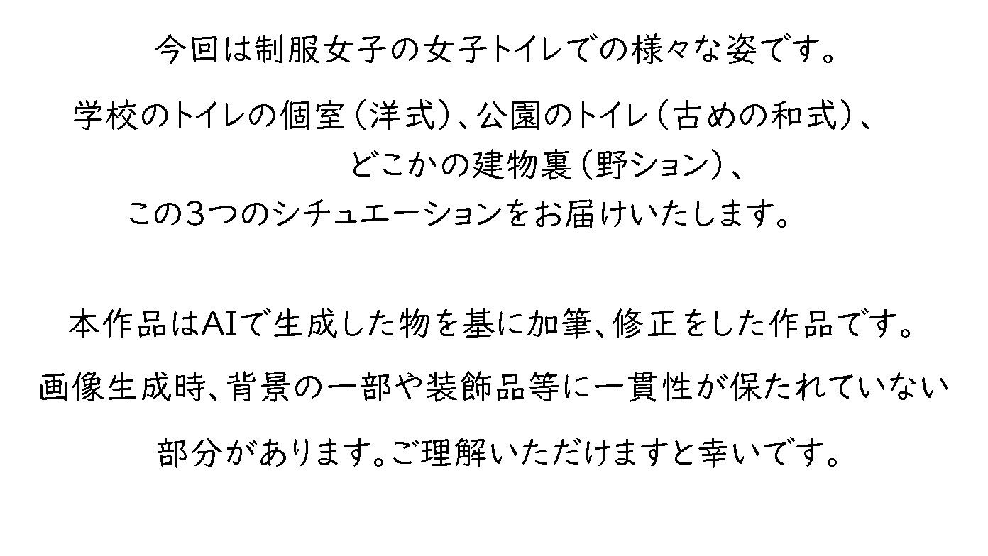 制服女子トイレシチュエーション 画像1