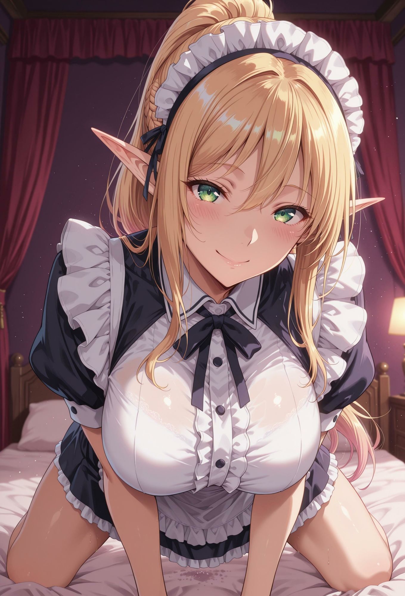 エルフメイドさんスケベボディで激しいご奉仕！ 画像2