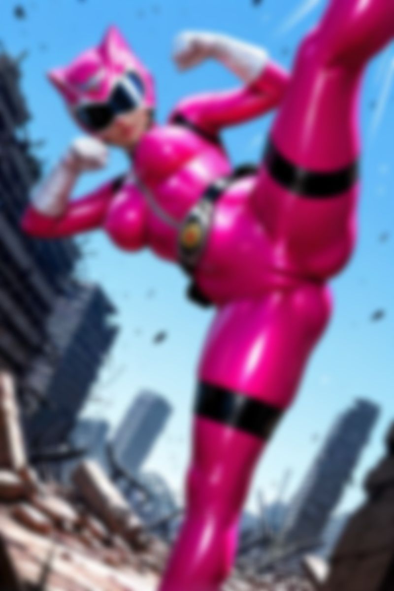 戦隊ヒロイン・極限の野外放尿。激闘の合間に理性に屈した背徳の瞬間。 サンプル2