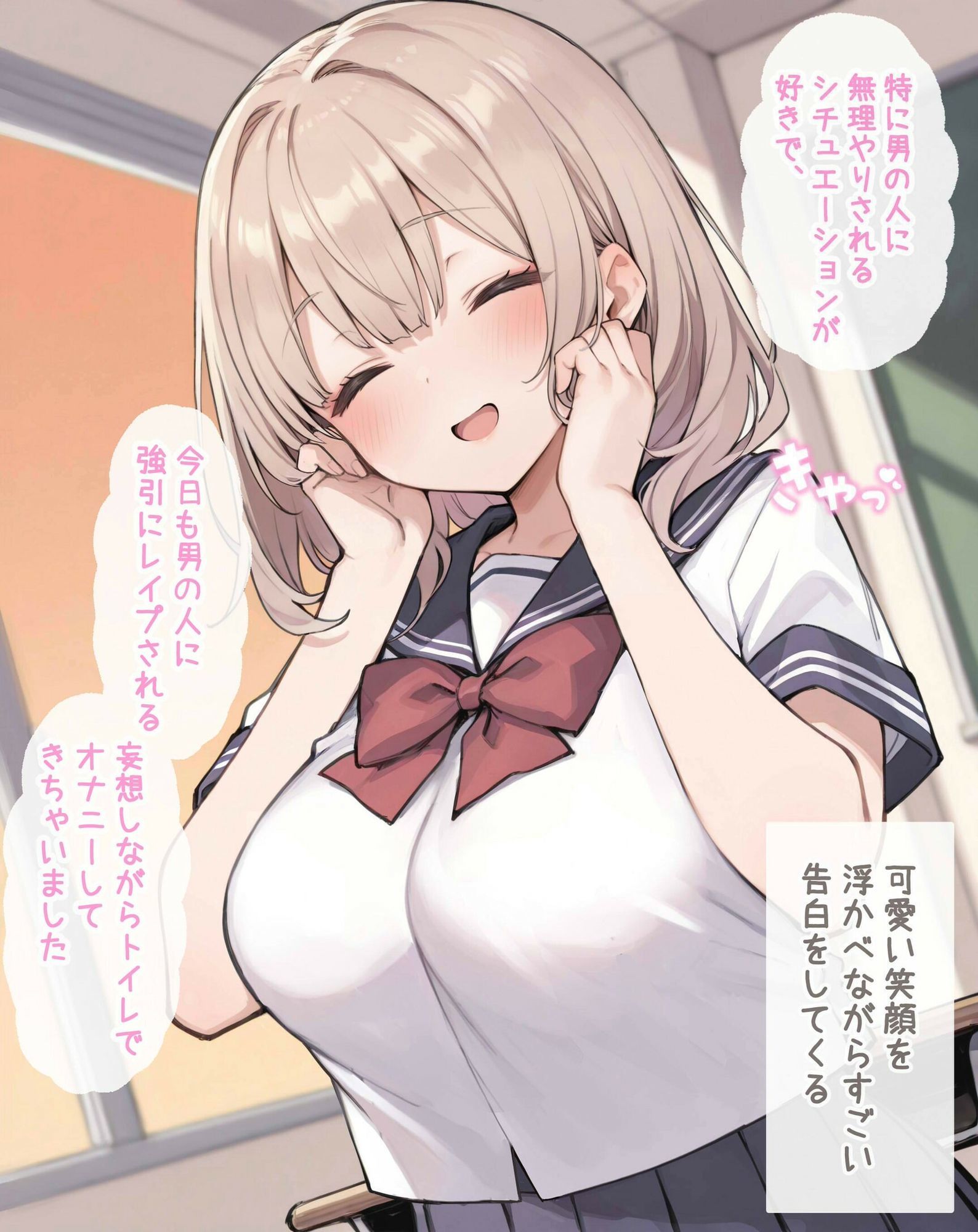 レ●プ願望強めの後輩JKからセックス懇願される 画像1