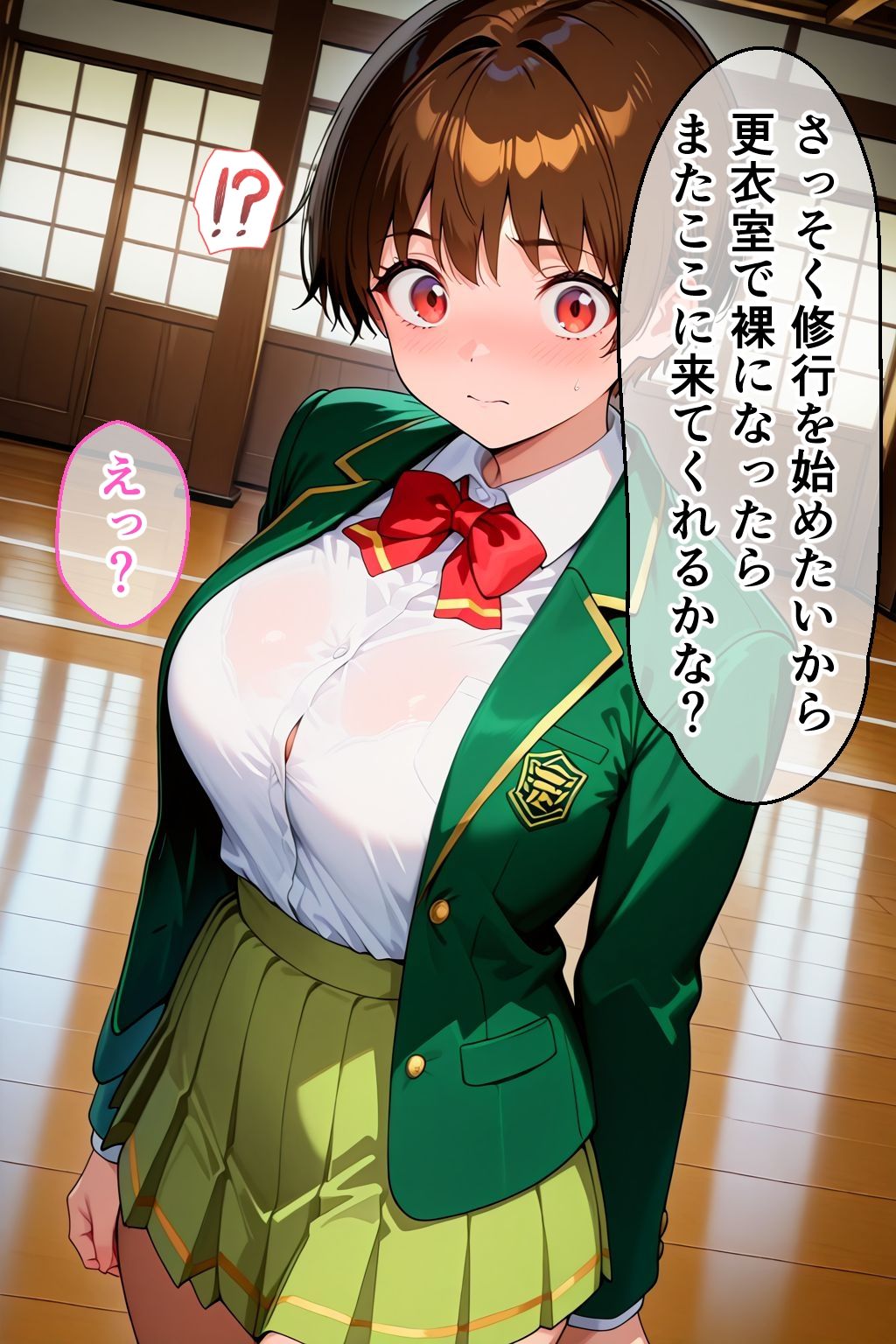 ボーイッシュ退魔師の羞恥克服特訓 1  先生、本当にこれが特訓なんですか？ 画像1