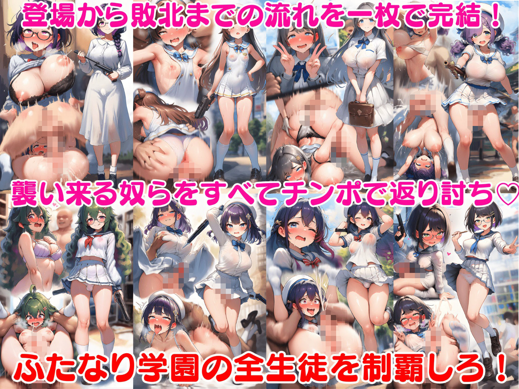 ふたなり即堕ち学園 〜生意気ふたなりJK達をオスチンポでわからせろ〜 画像5