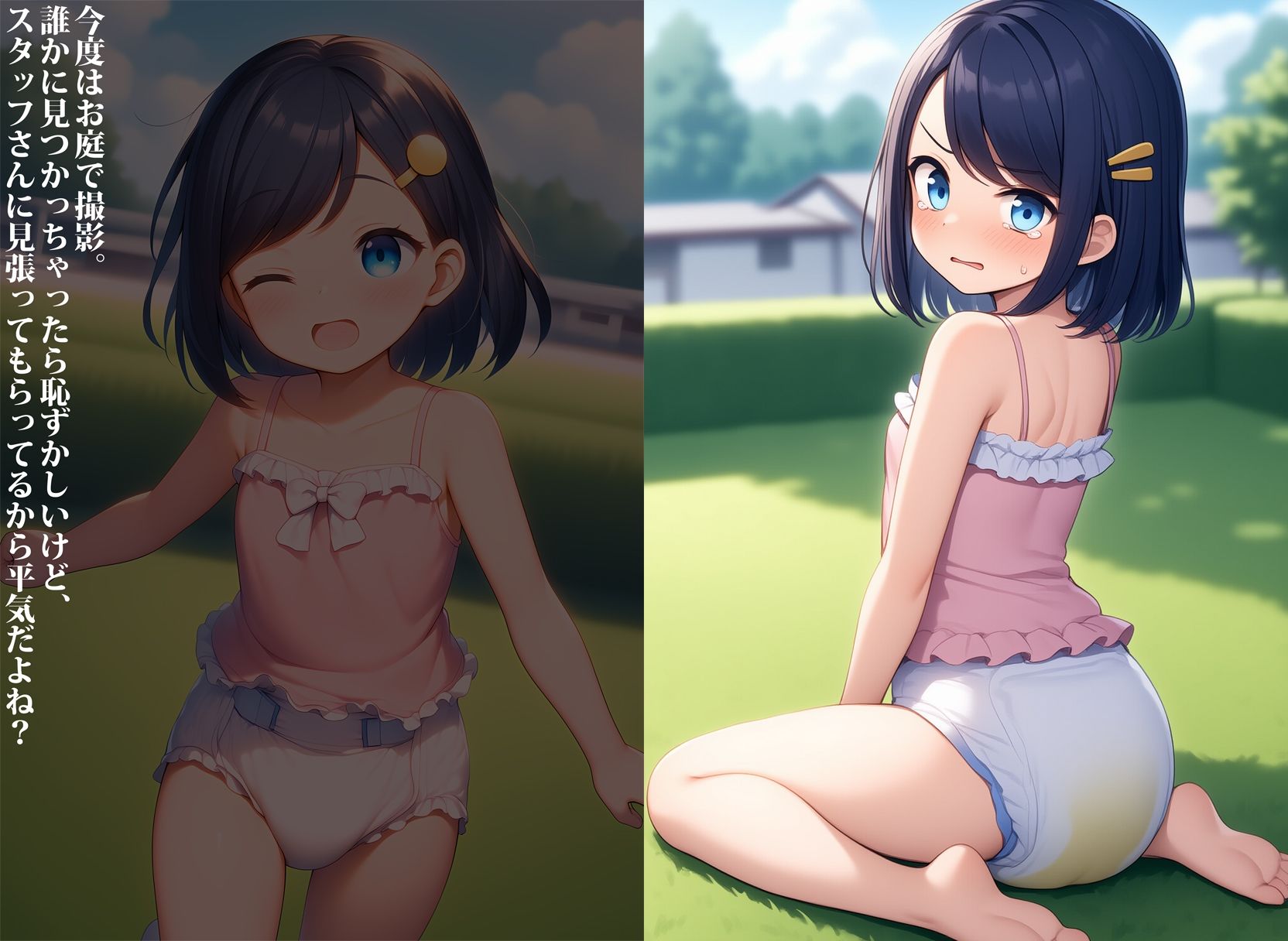 現役おむつモデル姉妹・グラビア撮影の裏側