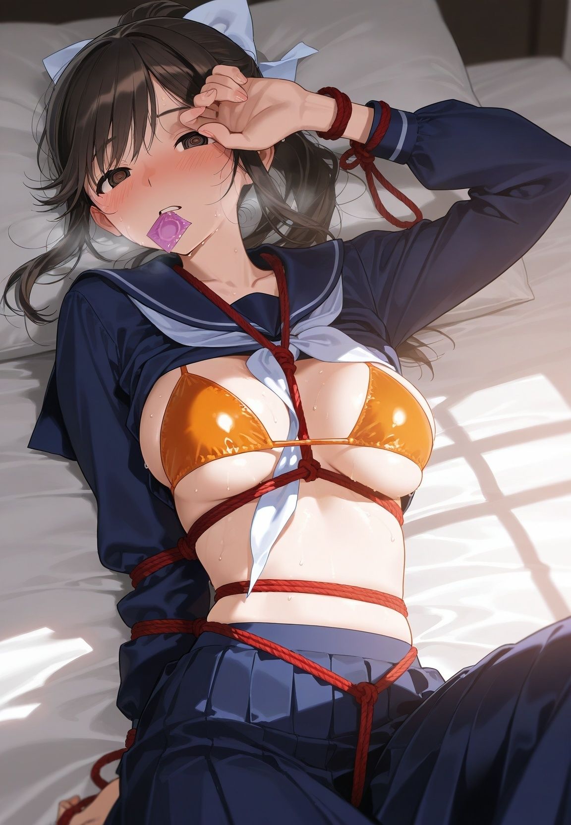 種付けおじさんの言いなり指示待ち系洗脳アプリで拘束固定され強●中出し調教されて完堕ち ラ〇プラス 画像4