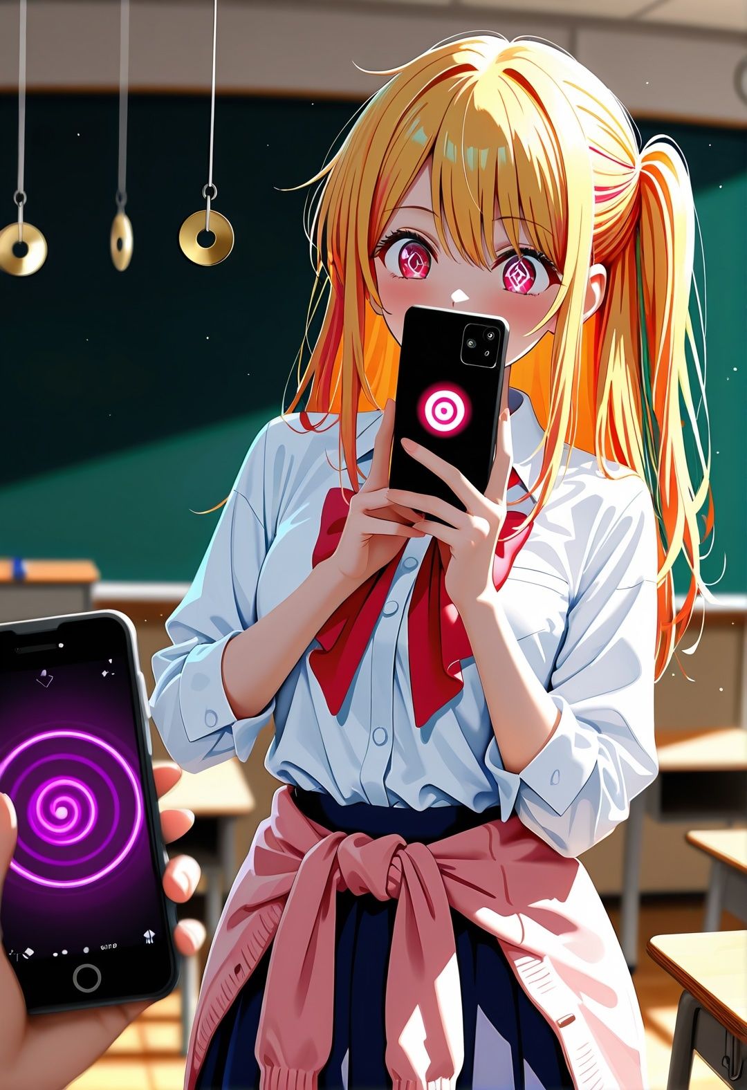 【エロ漫画】星〇ル〇ー 推しの〇パロディ 制服・ブルマ・競泳水着で学校凌●！メガネ・拘束・おもらし・中出し連発3DCG4