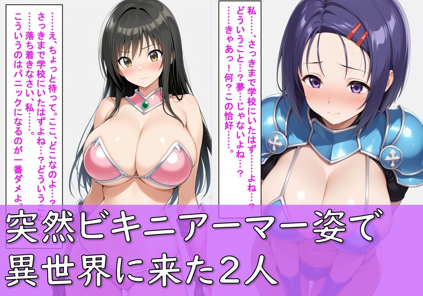 古〇川唯と西〇寺春菜がビキニアーマーで敗北する話 画像2