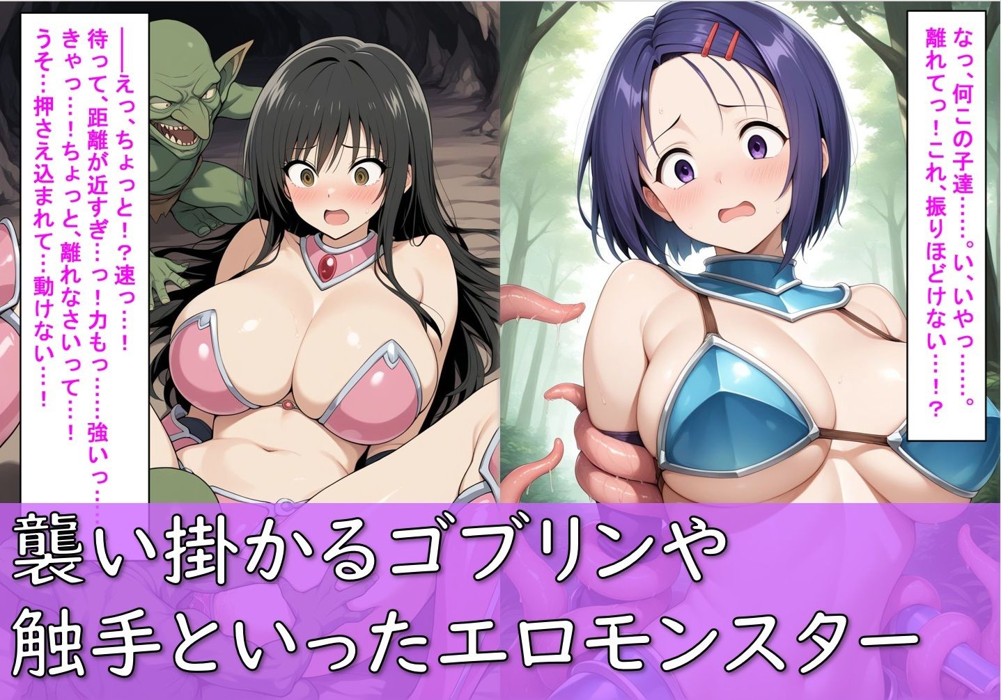 古〇川唯と西〇寺春菜がビキニアーマーで敗北する話 画像4