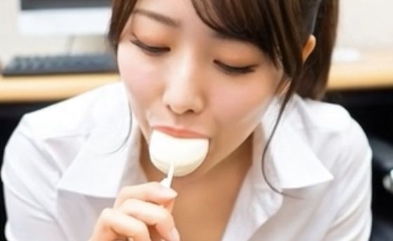 オフィスアイス舐めお姉さん 画像1