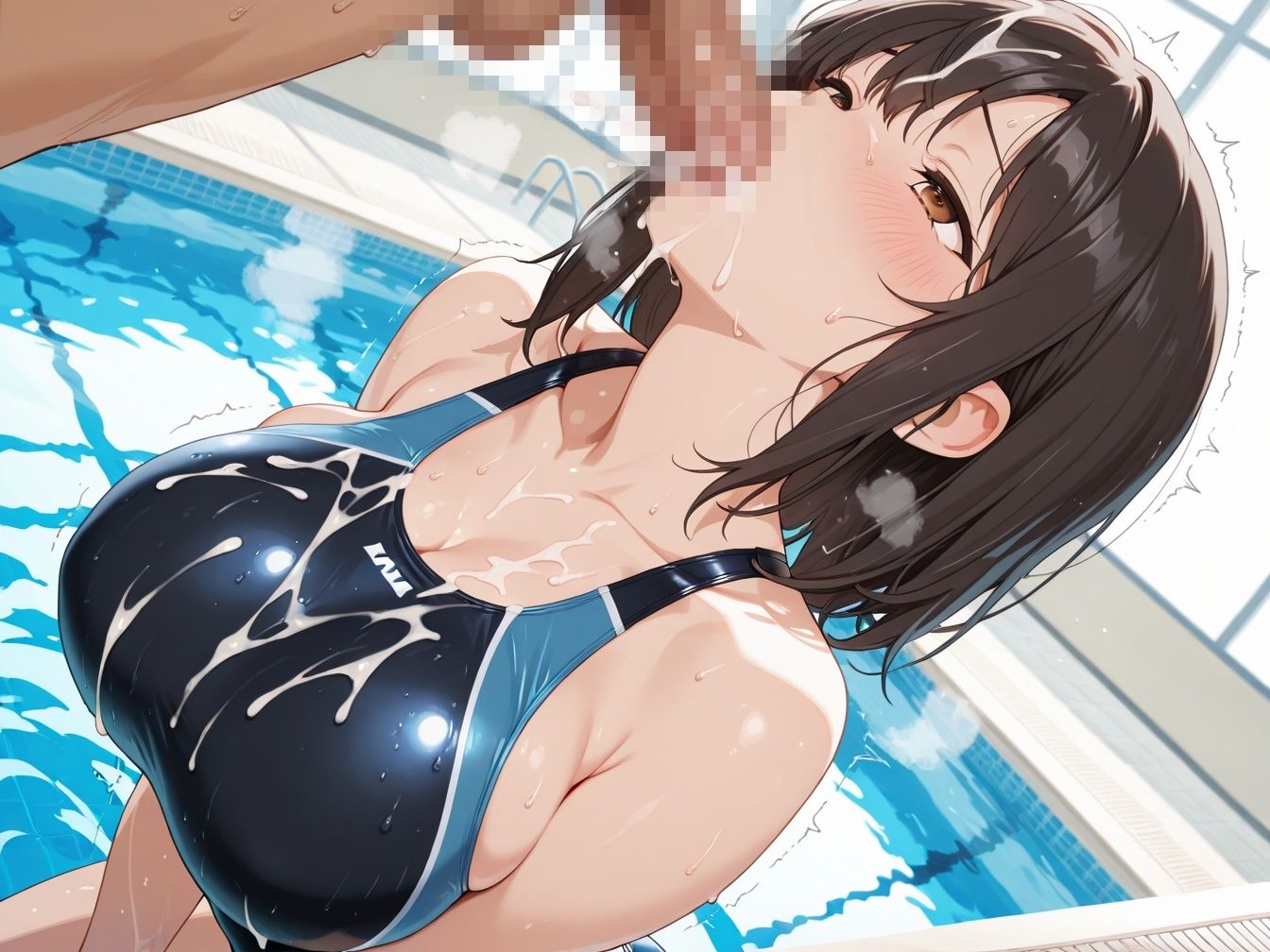 巨乳競泳水着女子とドキドキエッチ 画像3