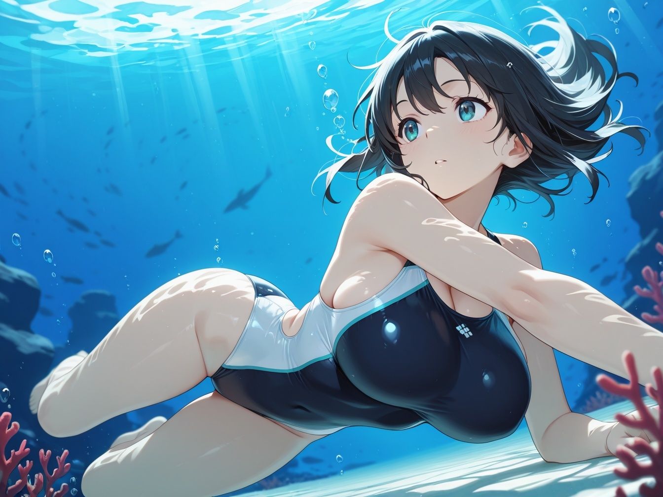 巨乳競泳水着女子とドキドキエッチ 画像10