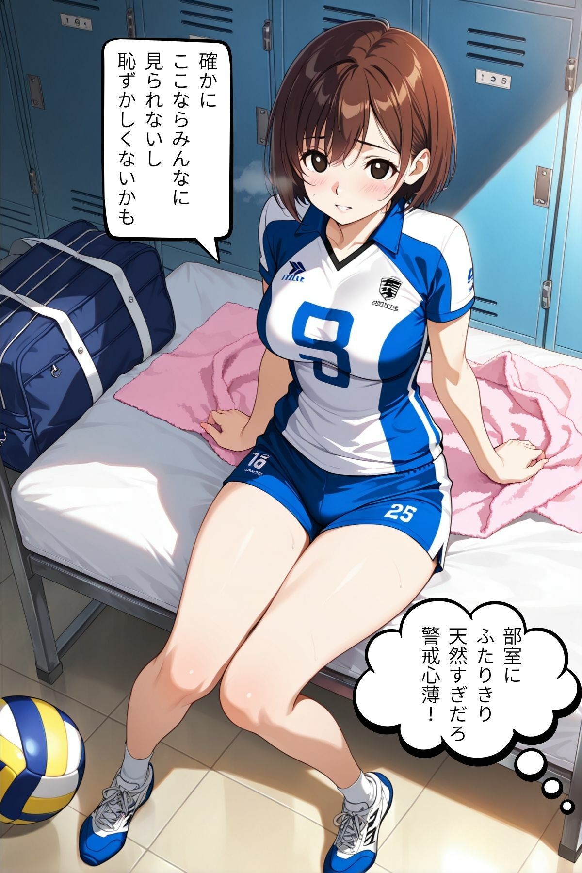 男バレのエースにマッサージと称してやられちゃう女バレの天然女子 画像3