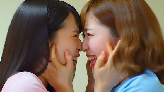 （ボイス有り）どちらが可愛いかの言い争いから鼻の高さを競い合うふたり。 サンプル3