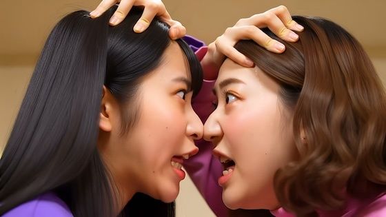 （ボイス有り）どちらが可愛いかの言い争いから鼻の高さを競い合うふたり。 サンプル4
