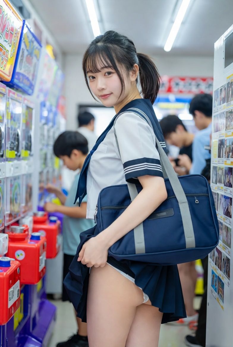 JK露出遊戯 〜危険で甘い、制服めくりプレイ〜 画像4