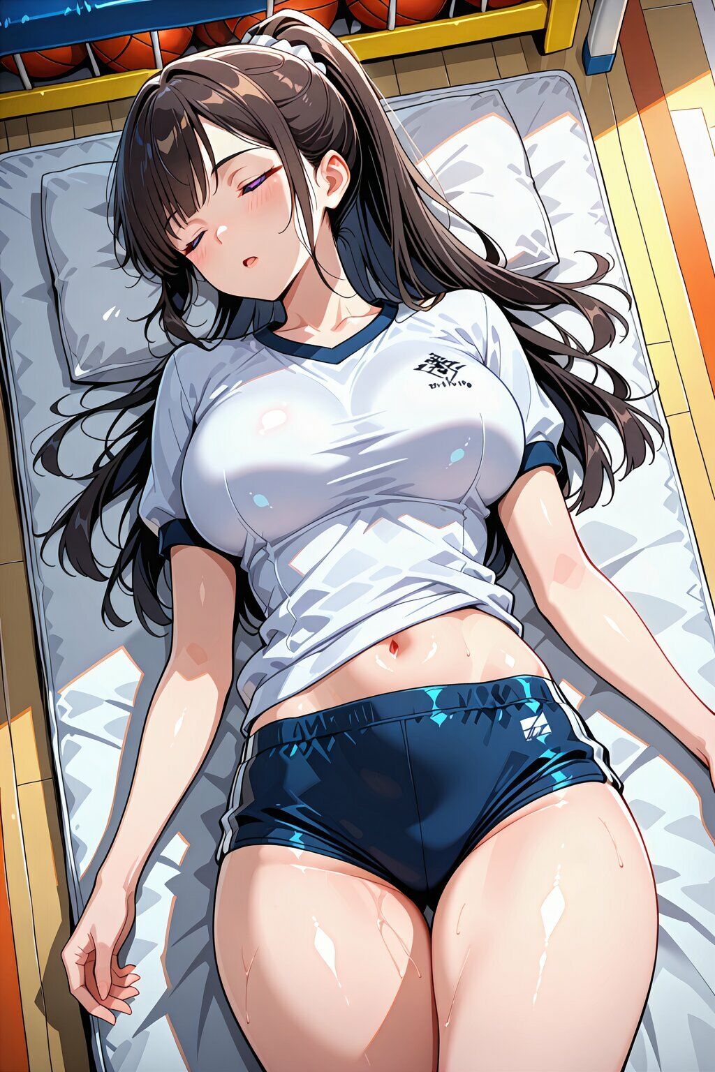 性処理委員 体育倉庫で濃厚汗だくセックス 画像1