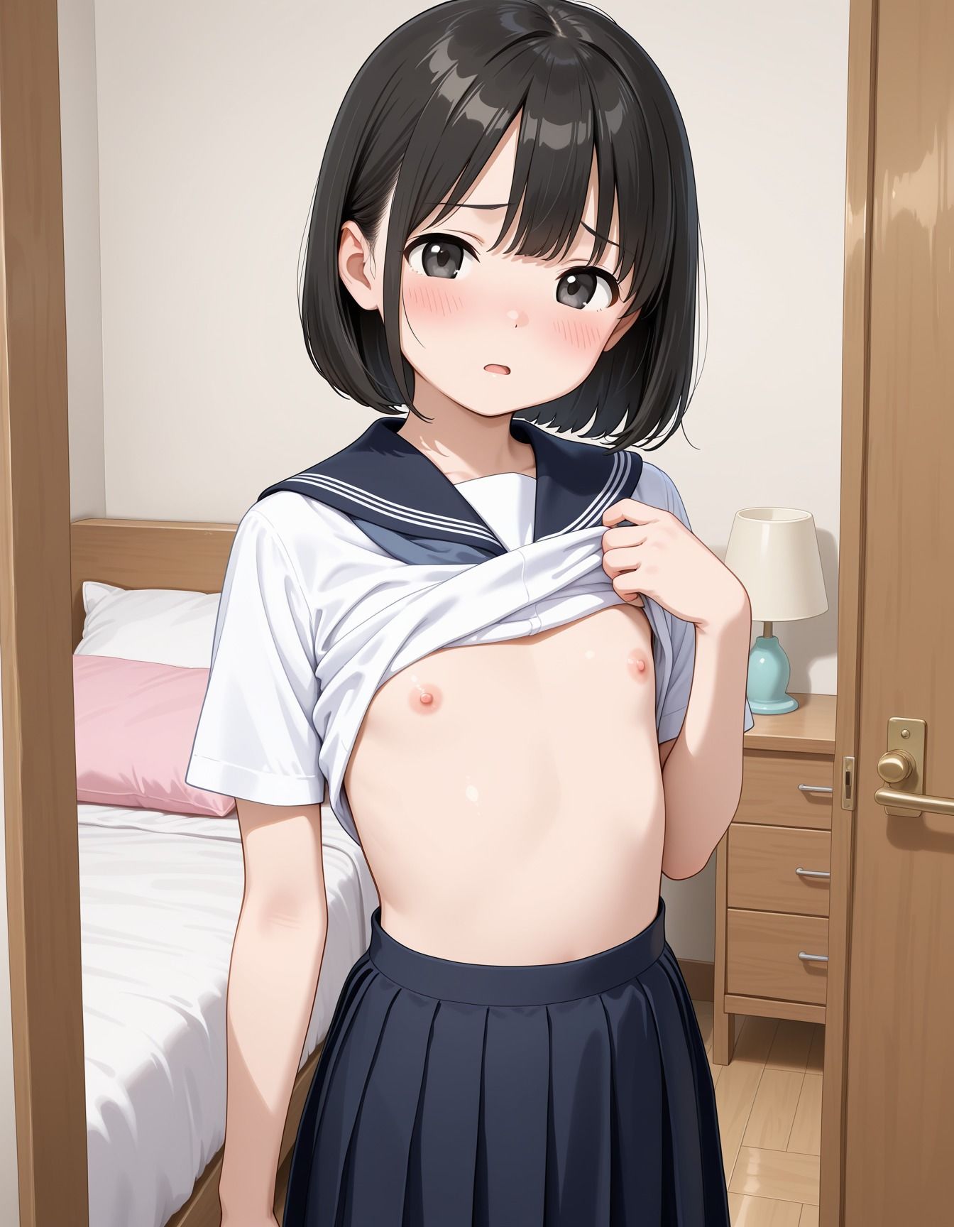 つるぺた  制服で禁断のSEX サンプル1