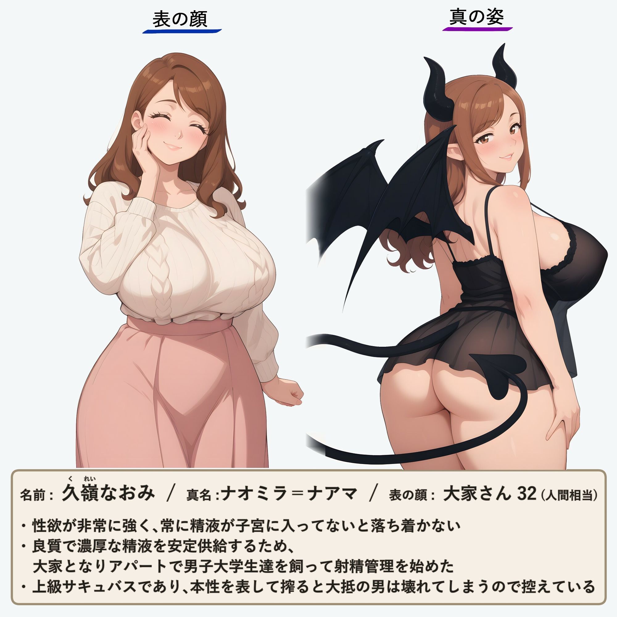 爆乳熟女大家サキュバスの射精管理生活 - 男子大学生を飼って一週間溜めさせた濃厚精液を家賃代わりに搾っちゃう 画像2