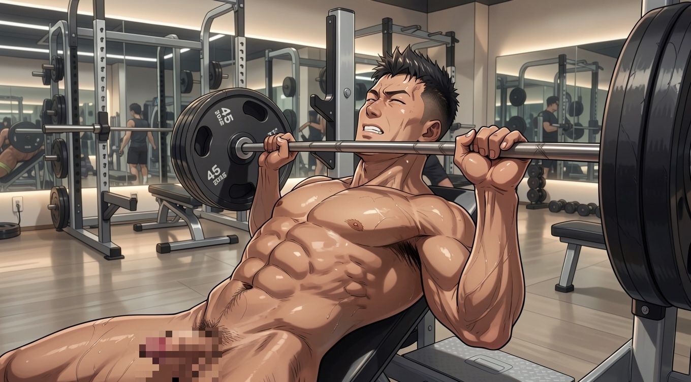 ぜんぶ見せます！プロボディビルダーの全裸筋トレ解説！ サンプル2