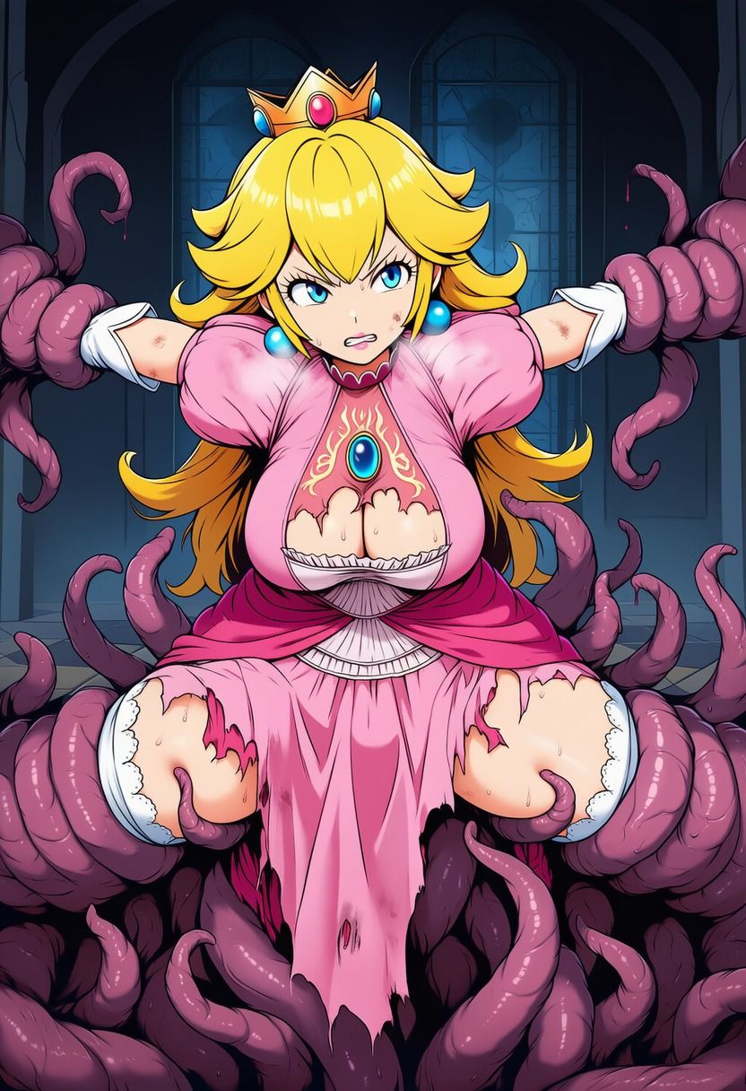 ピーチ vs ぬるぬる触手 サンプル4