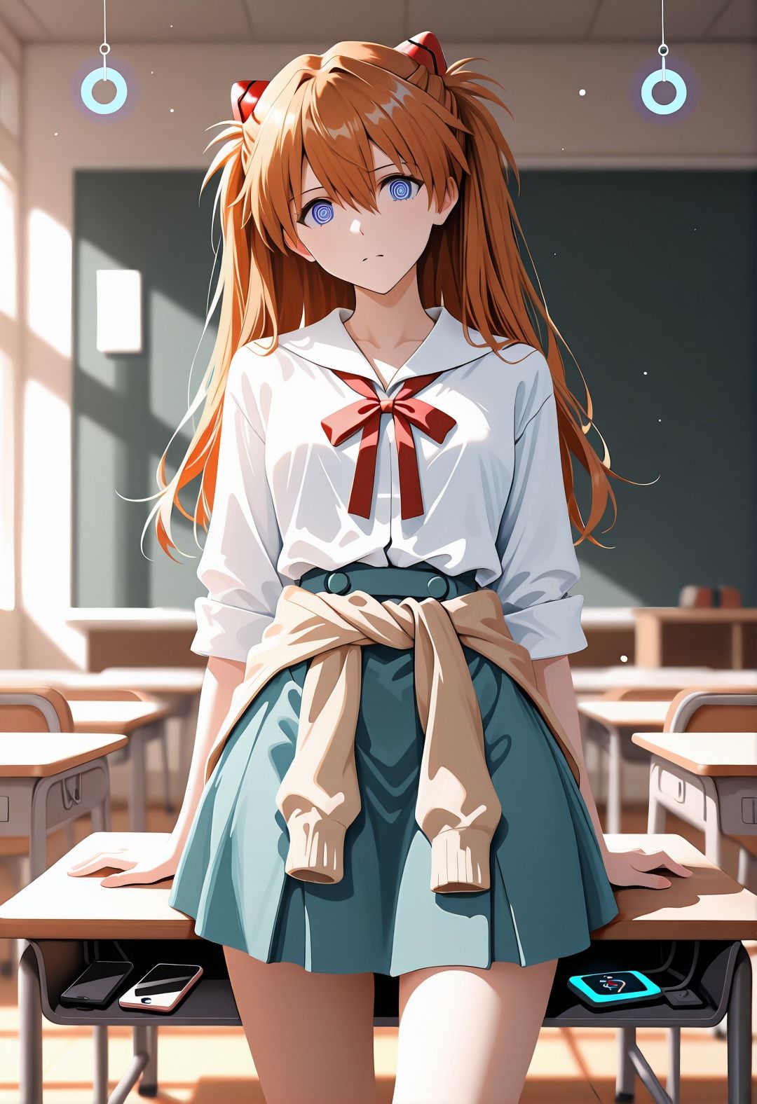 【エロ漫画】エヴ◯ンゲリオンア◯カ催●学校プール露出凌●パロディ 制服脱衣と水着野外セックス満載CG集4