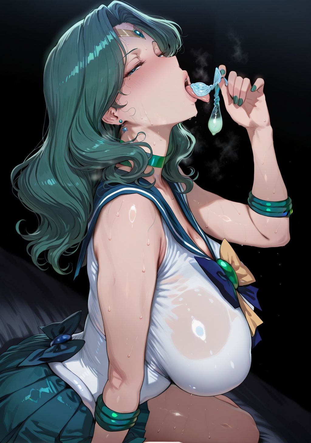 ウラ〇スとネ●チューンのアヘ顔白目剥き快楽地獄へようこそ〜首絞めハメ撮りハードファックで快感堕ち〜 サンプル10