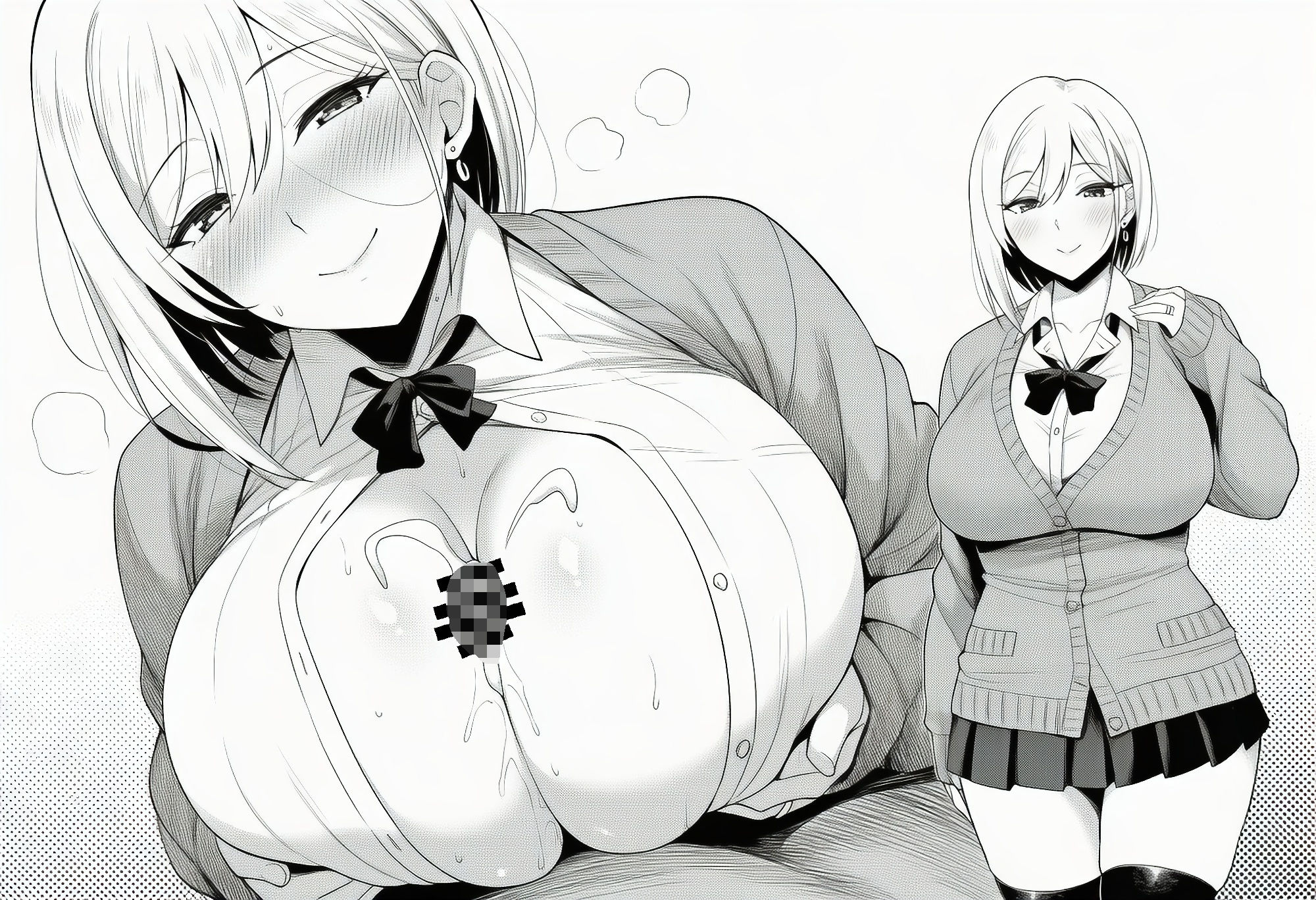 パイズリ線画集〜白黒乳戯〜_0