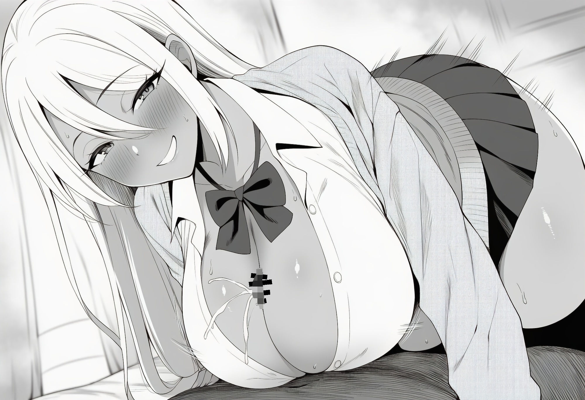 パイズリ線画集〜白黒乳戯〜_2