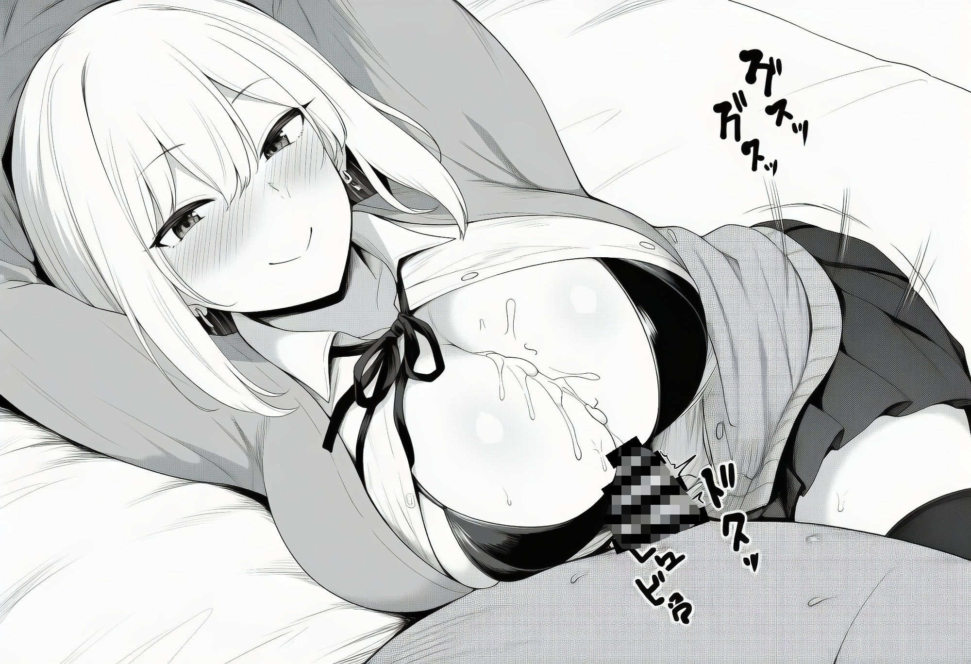 パイズリ線画集〜白黒乳戯〜_3