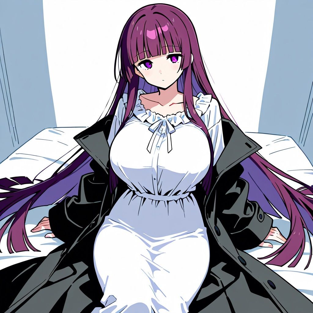 【動画8本！】紫髪ロングの爆乳魔法使いの初体験画像集2 サンプル1