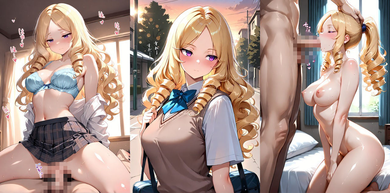 【金髪巨乳お嬢様と廃校での性生活】〜放課後の密室調教〜【高画質4K】 画像3