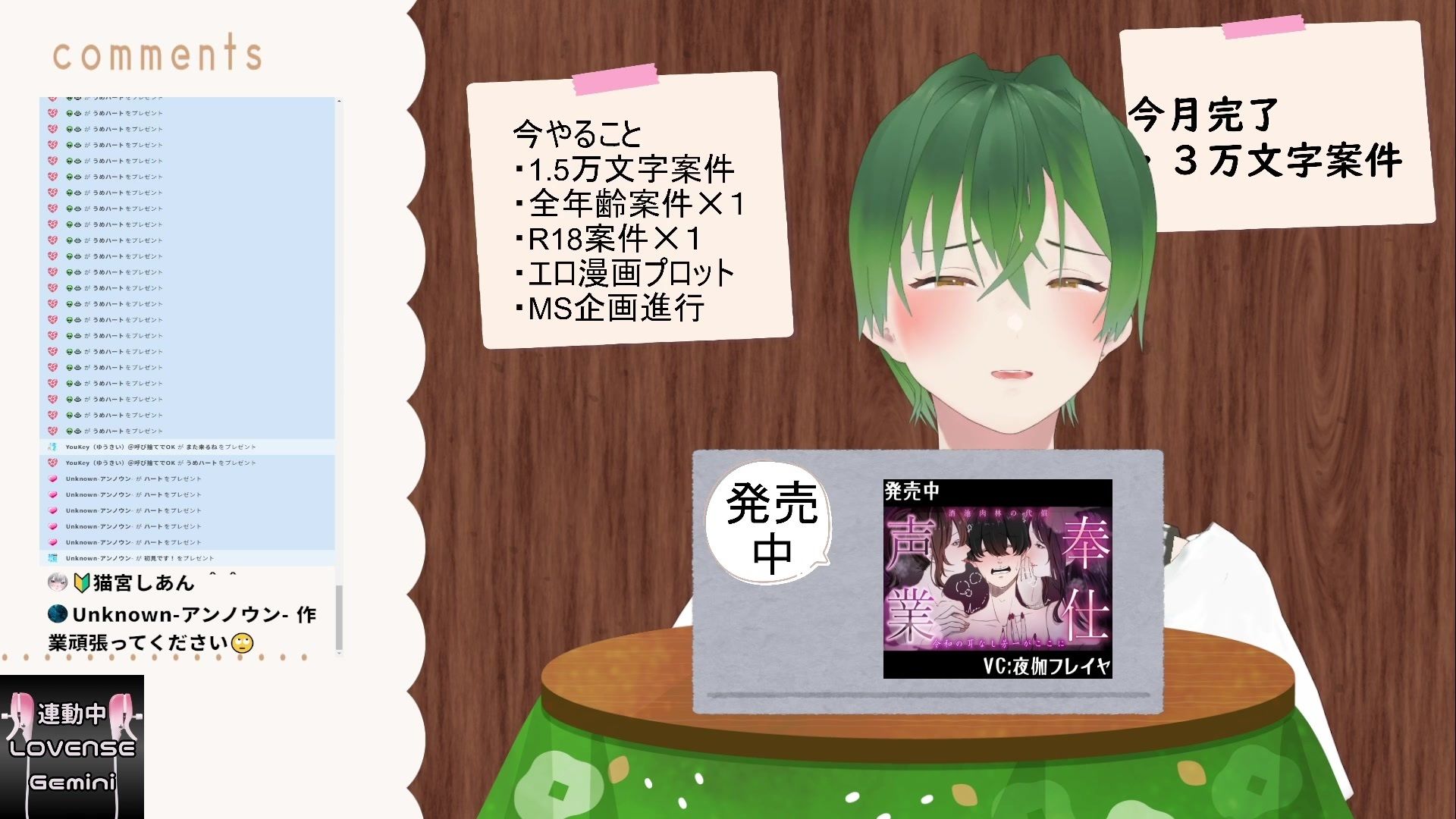 おはようございます（作業配信）（だったはずが開幕から振動）  もんすき サンプル7