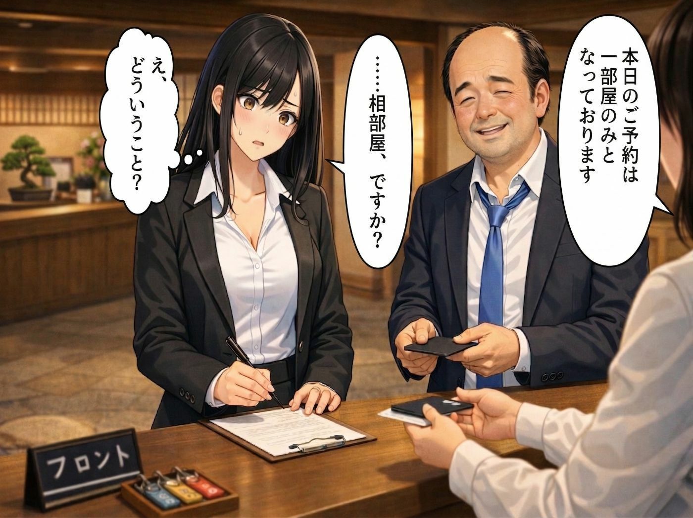 サンプル-【導入OP・特典有】温泉旅館で上司に睡眠薬を盛られ犯●れ続けた人妻OLの睡眠姦 - サンプル画像
