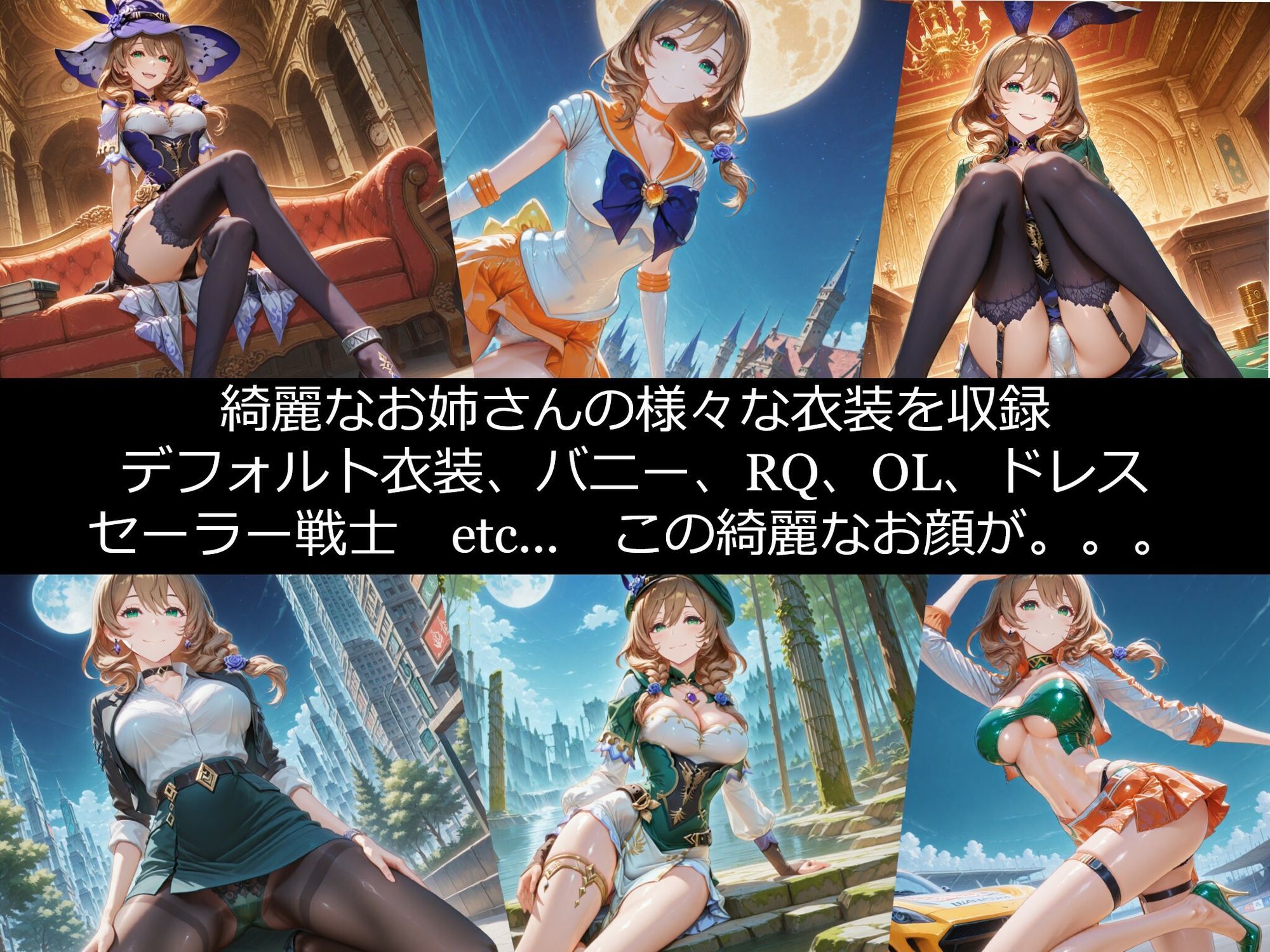 【衣装多種】リ〇さん、知性崩壊の強●絶頂。天才魔女の理性が決壊し、だらしないアヘ顔を晒す究極の陥落_玩具オナニー編 画像1