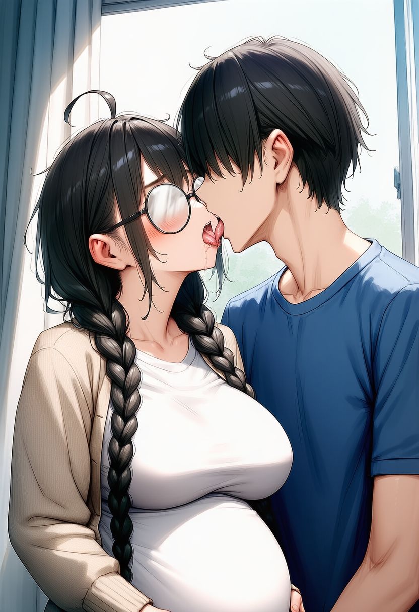 ムチムチメガネとsexして妊娠させて出産させてを2回_9