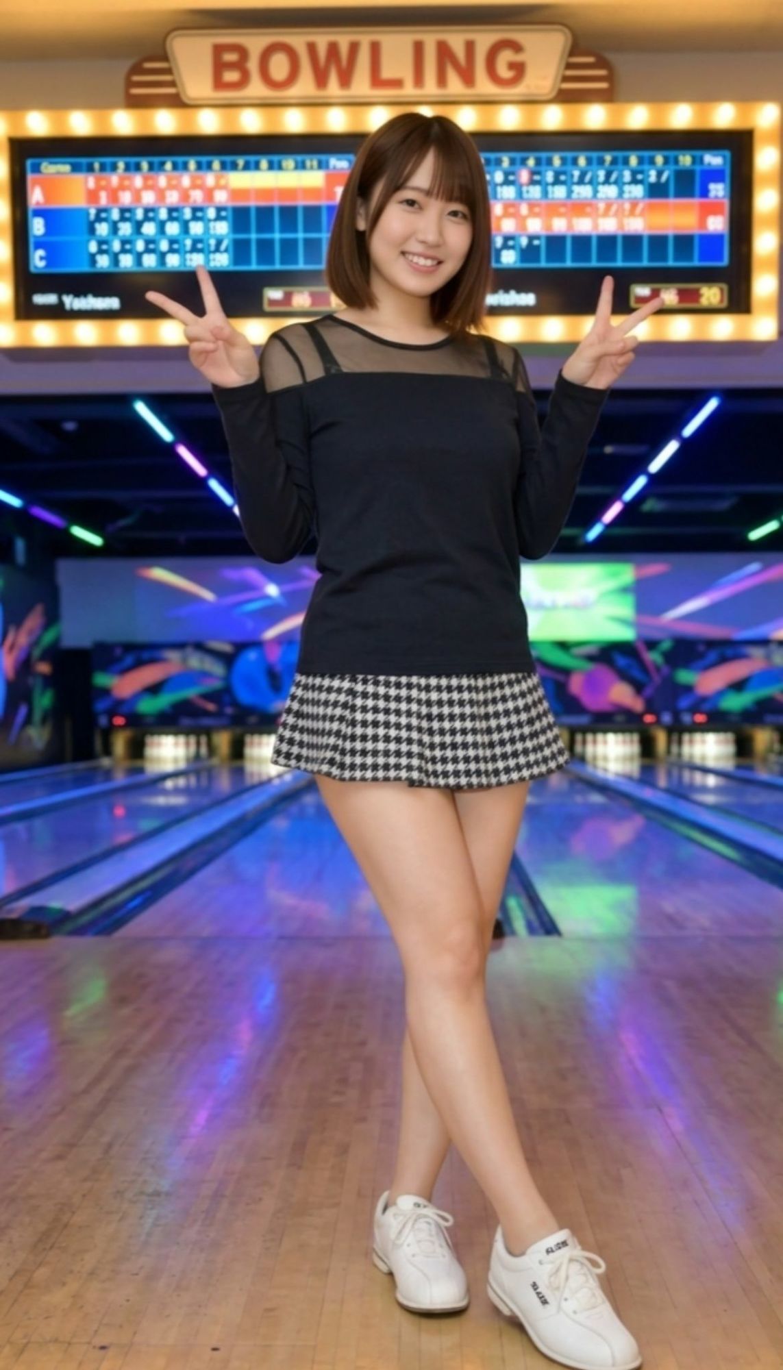 ゆっちゃんボウリングデート 〜ミニスカ美脚に釘付け〜 サンプル画像 3