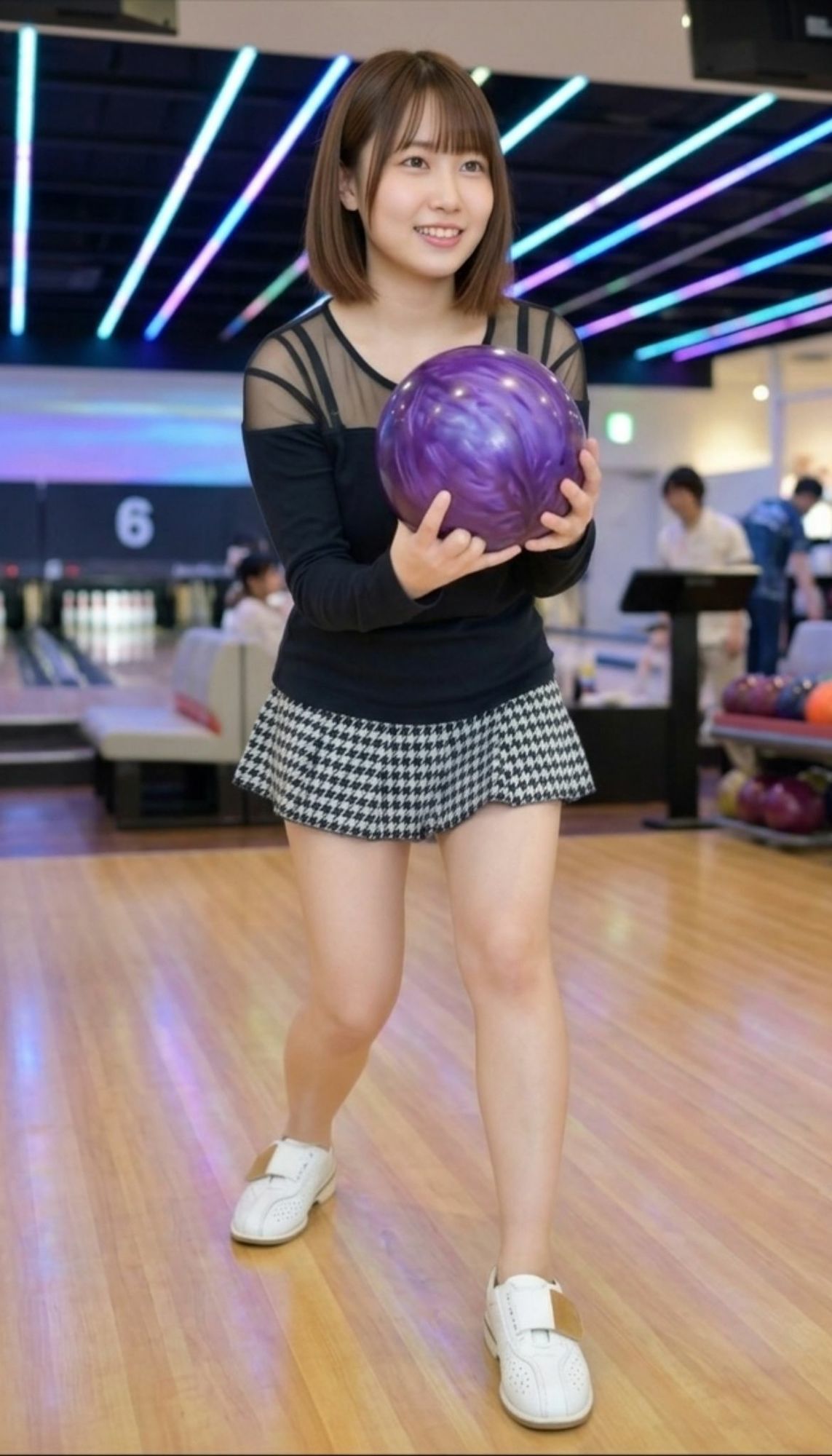 ゆっちゃんボウリングデート 〜ミニスカ美脚に釘付け〜 サンプル画像 5