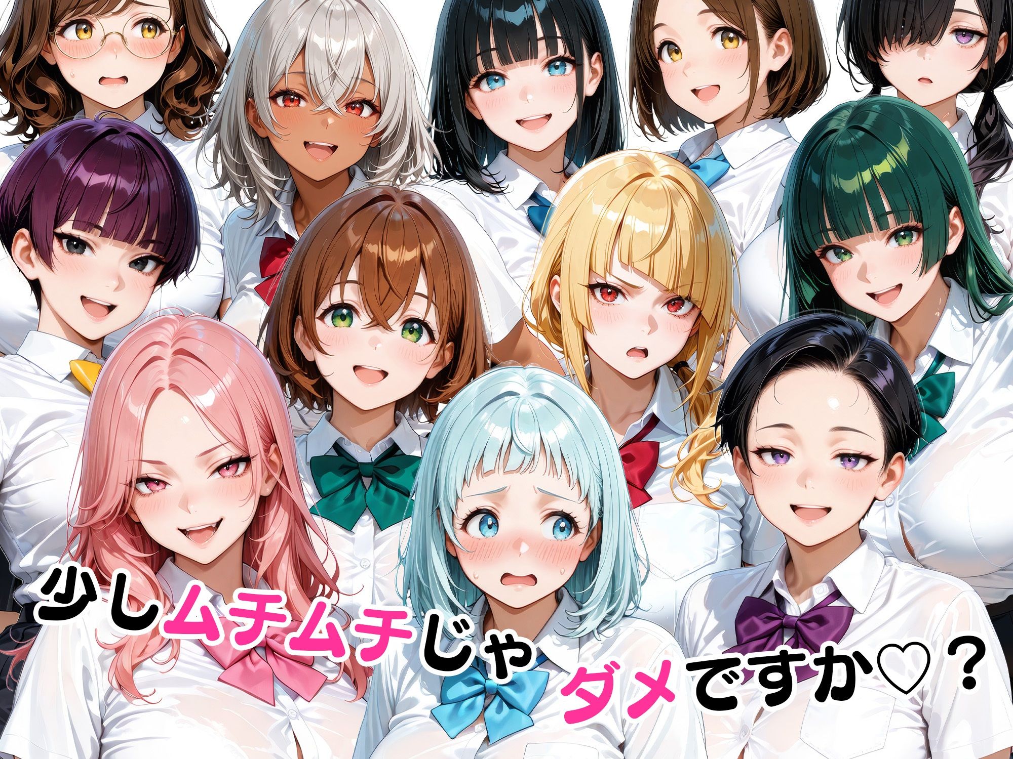 【エロ漫画】ちょっとだらしないムチムチ感がエロい12人の生徒10
