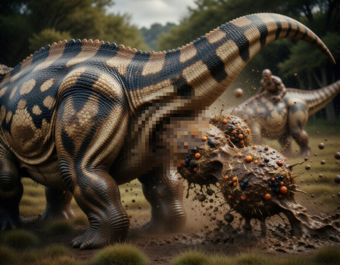 恐竜の排泄観察 サンプル2