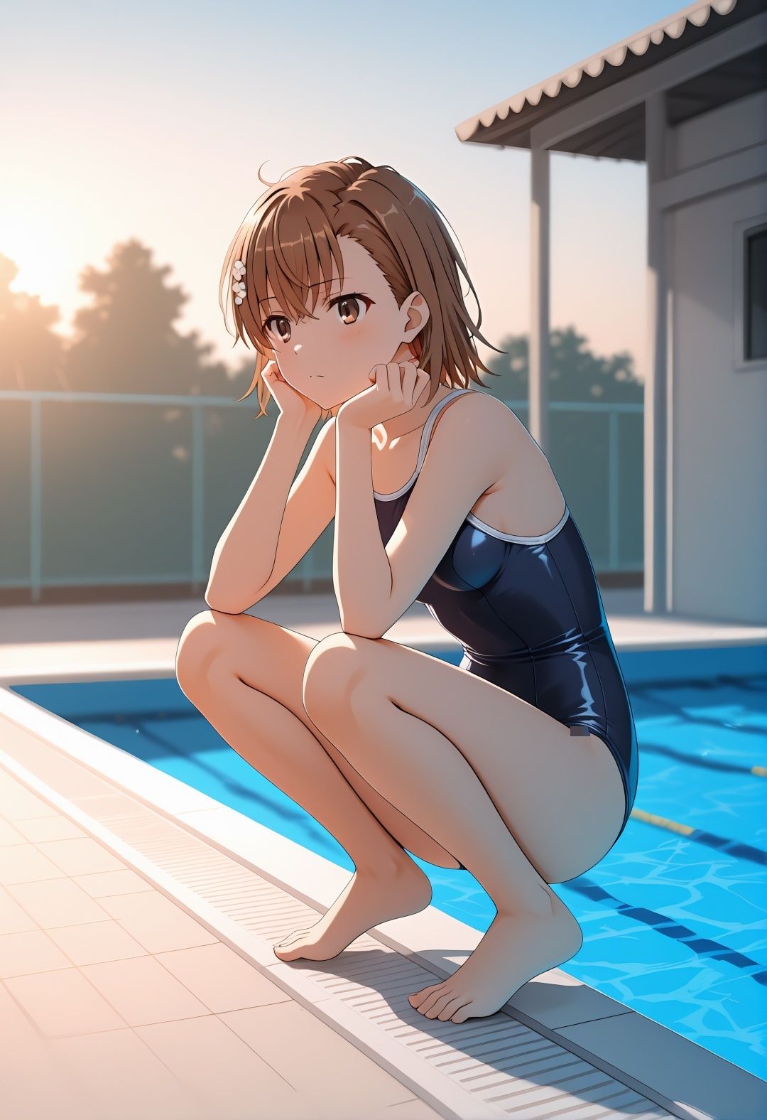 美〇が学校でエロい目に遭う超〇磁砲パロディ 制服・スク水・緊縛中出し サンプル6