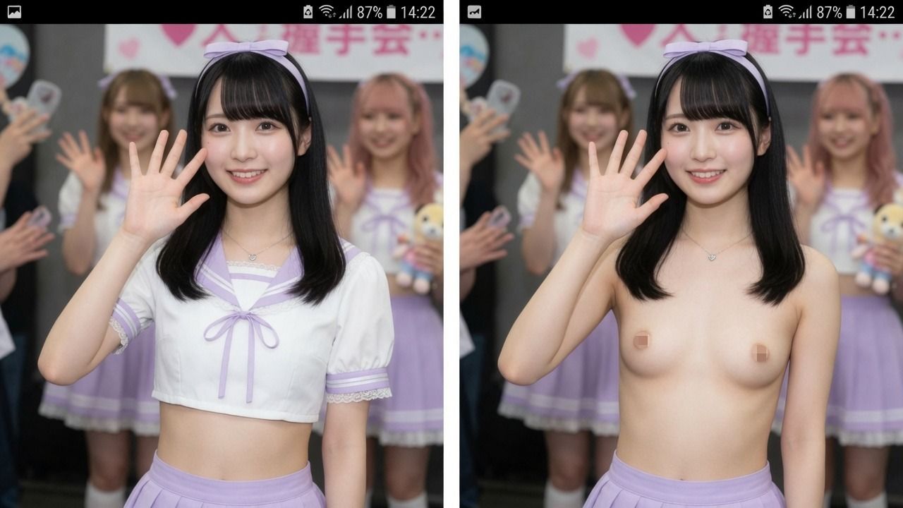 【激カワアイドル77人】透視レンズで捉えた 握手会でアイドルの服がスケスケになる瞬間77連発【完全版】 画像3