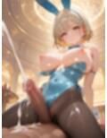 巨乳バニーガールとハーレムエッチ9