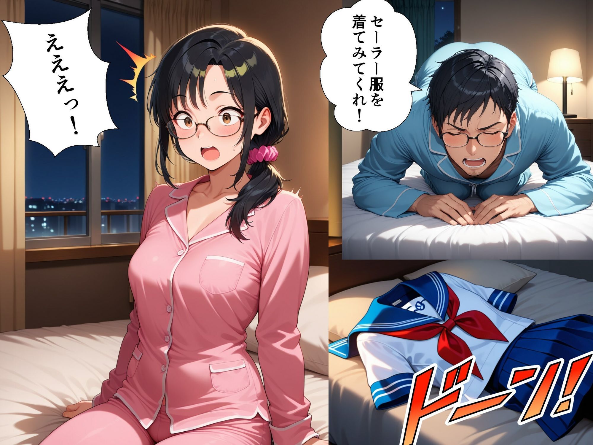 妻にセーラー服を着せて縛ってみた サンプル3