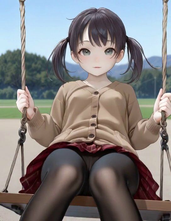【高解像度】マ〇スジ丸見え！？ブランコ少女詰め合わせ【102動画】_10