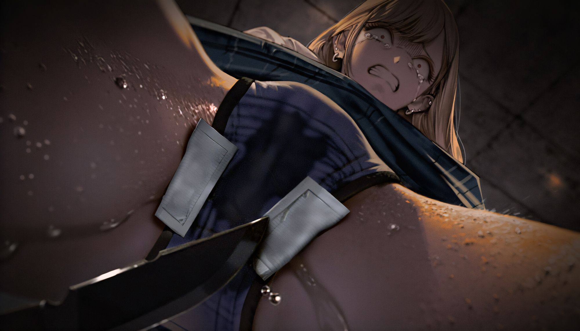 ●●ちゃんはナイフで脅されておぱんちゅを見せる 画像7