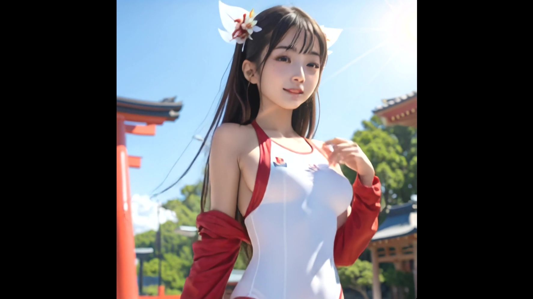 【動画版】競泳水着の彼女【1月】【AIグラビア】 サンプル1