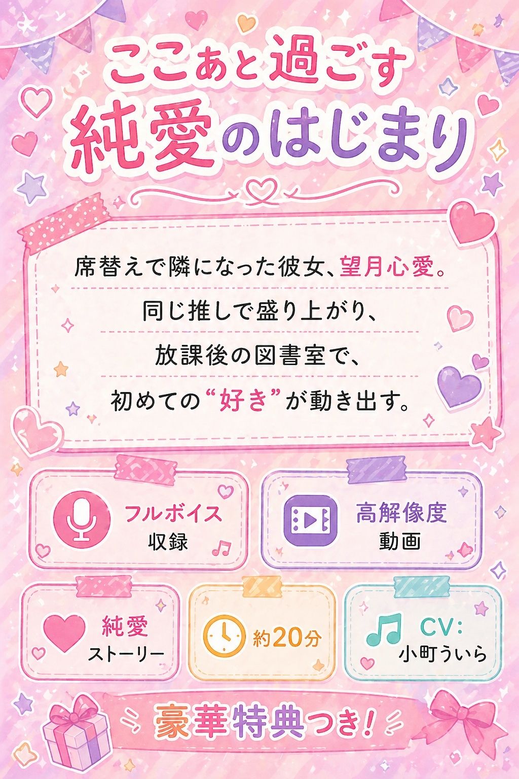 【処女喪失】黒髪清楚な彼女と、純愛はじめての夜 〜望月心愛、’好きだから、ぜんぶあげたい’〜 サンプル1