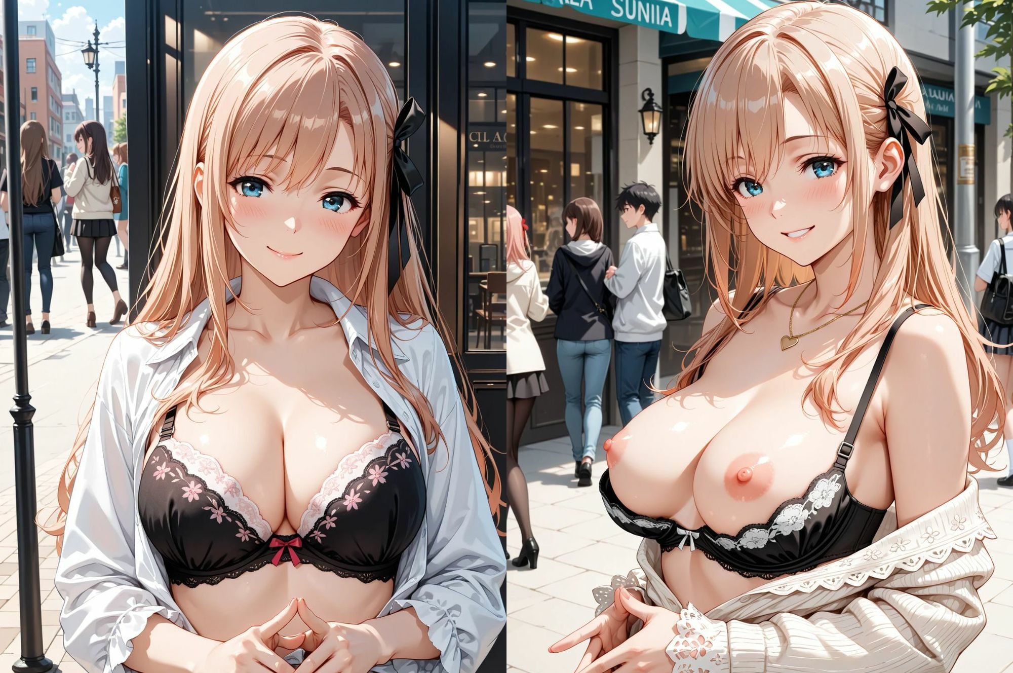 見せたガール優菜との限界！露出デート（はーと）2