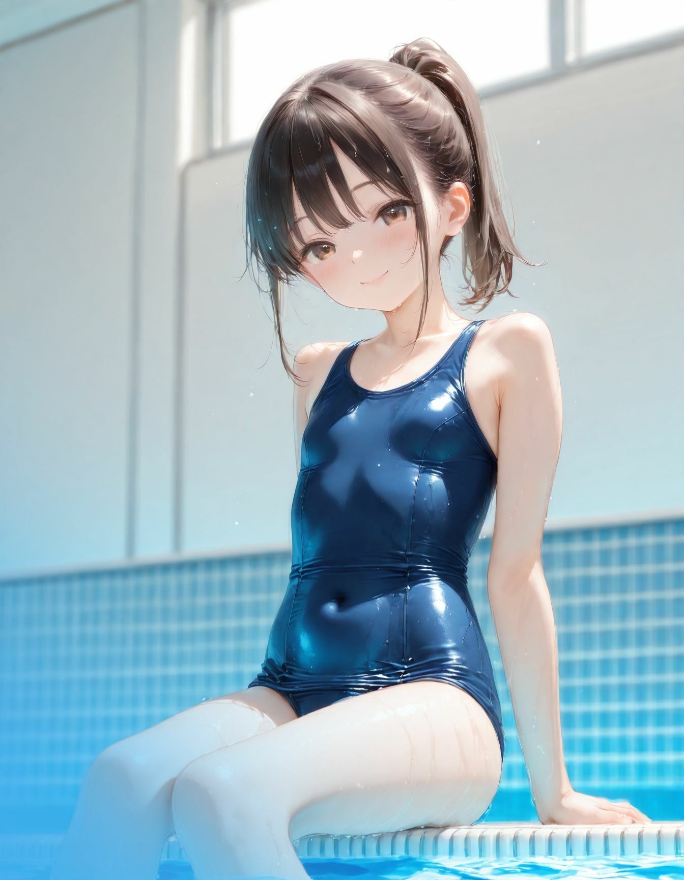 つるぺたちっぱい女子校生はプールでショタに襲われる サンプル画像 3