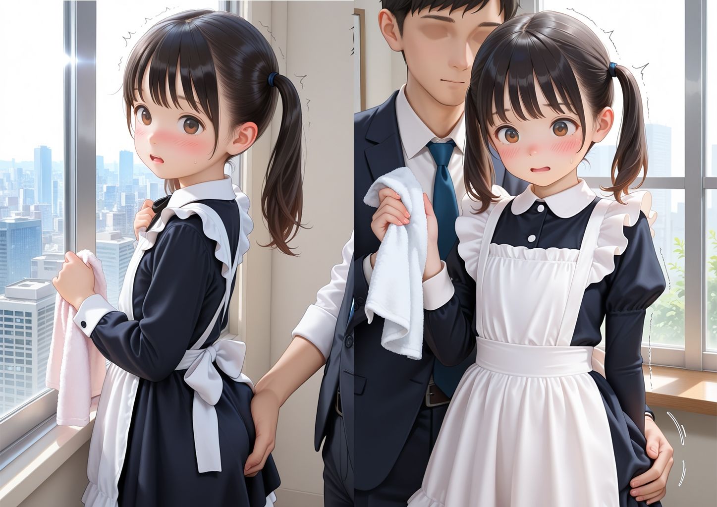 ちっぱいメイドの性ご奉仕_4