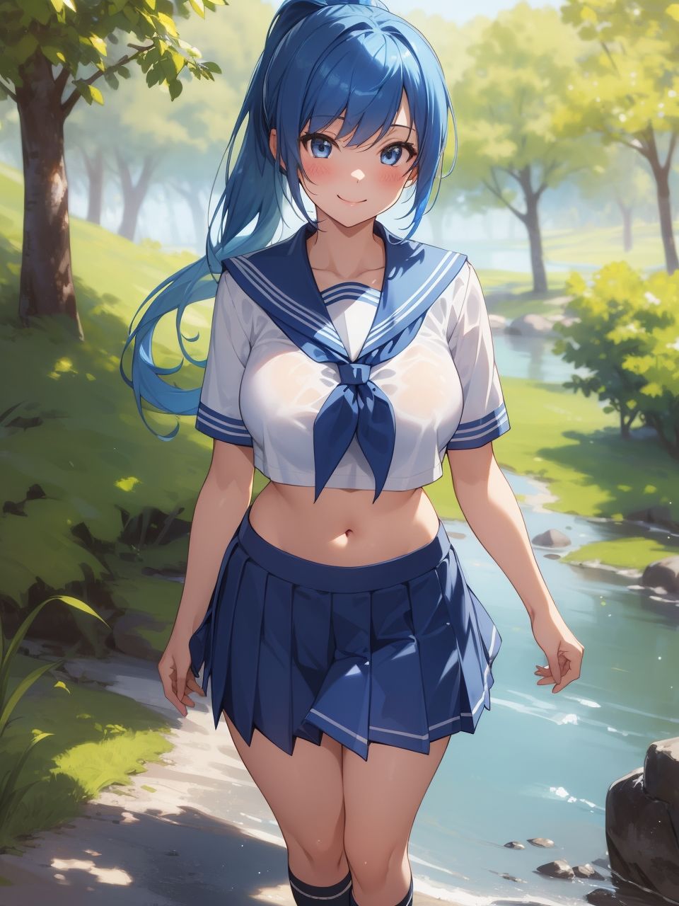 セーラー服が似合う美少女〜AIイラスト集〜 サンプル1